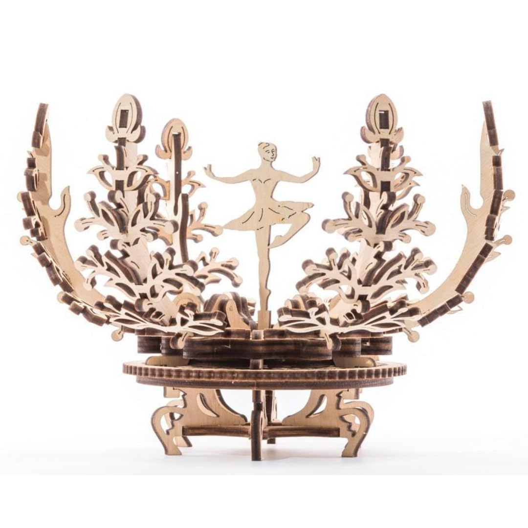 UGEARS Mechanical Flower 3D Wooden Puzzles for Adults - Wooden Model Kits for Adult Mechanical Flower Models Open and Close Wood Creations Brain Teaser Hobby Set Home Decoration