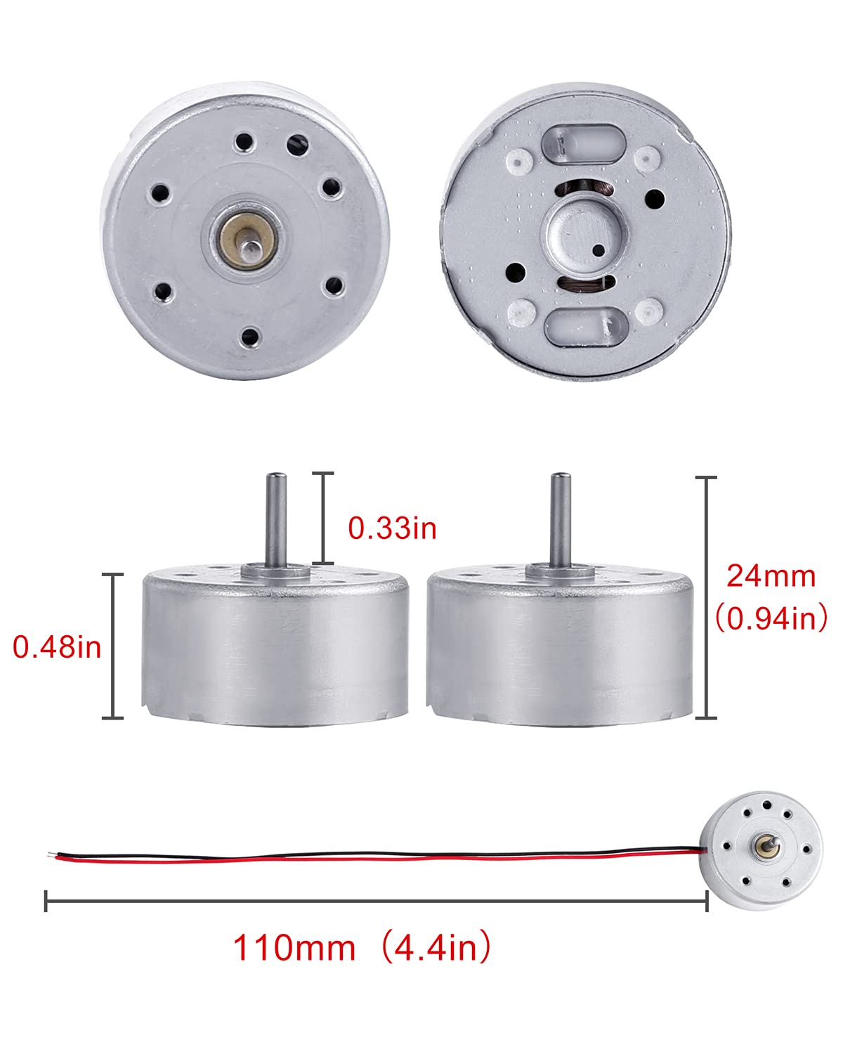 Sntieecr 6 Set Mini Generator Motors 3V-12V DC Motor, Wind Turbine Generator with Mini Fan Leaf and Plastic Motor Holder for DIY Educational Physics Experiment