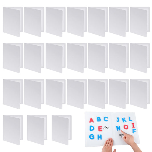 Motipuns 24 Pcs Folding Magnetic Dry Erase Activity Boards Foldable Magnetic Board Dry Erase Learning Project Scrum Folding Whiteboard for Students School Classroom