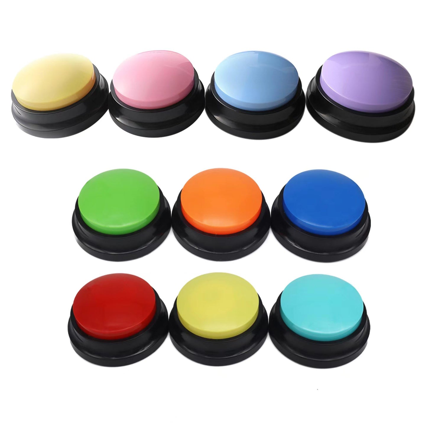 Voice Recording Button, Dog Buttons for Communication Pet Training Buzzer, 30 Second Record & Playback, Funny Gift for Study Office Home 4 Packs