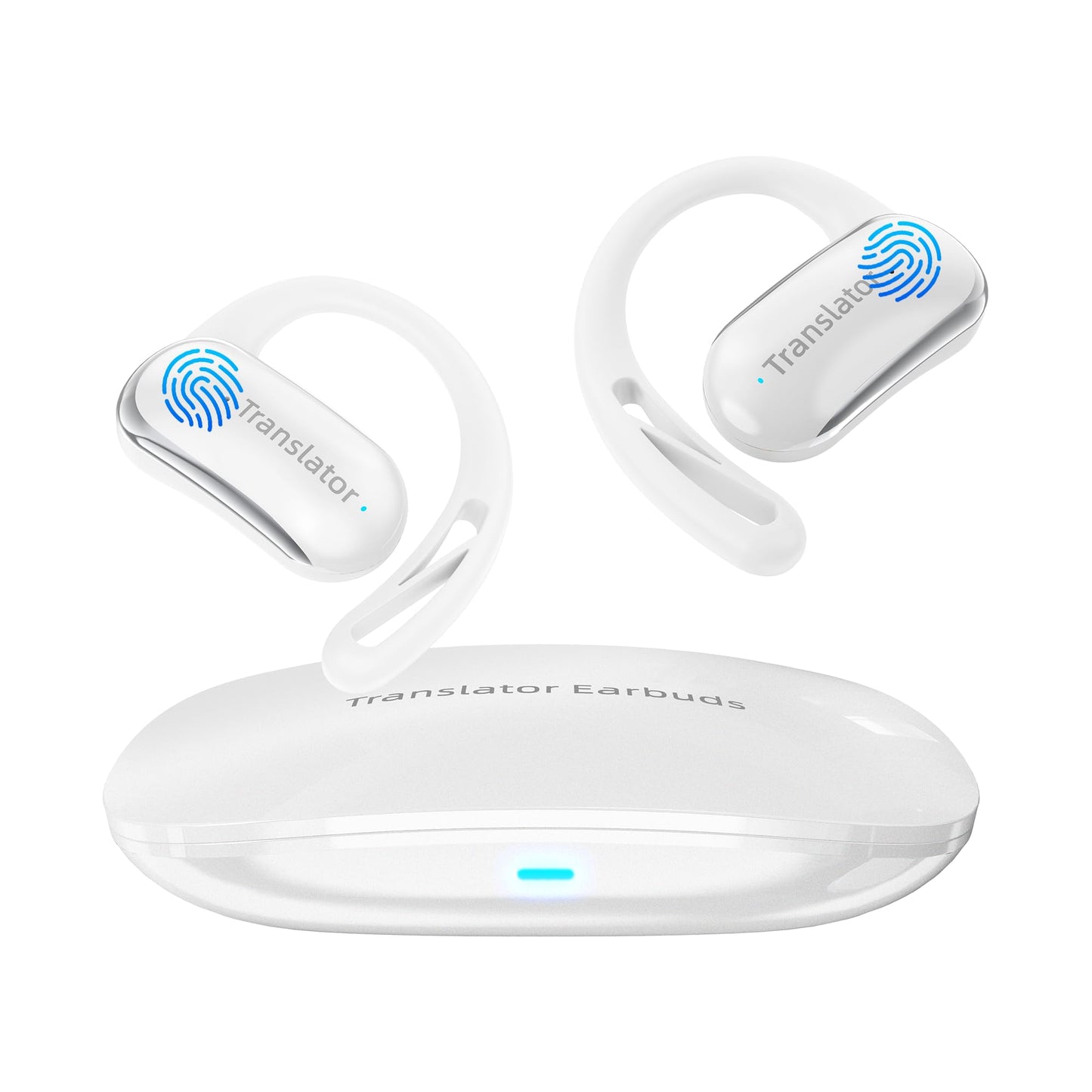 ANFIER AI Translation Earbuds Real-Time 3-in-1 Language Translator Earbuds 144 Languages & Accents,Open-Ear Design Fit iOS & Android for Travel Business Learning(AF56 White Online)