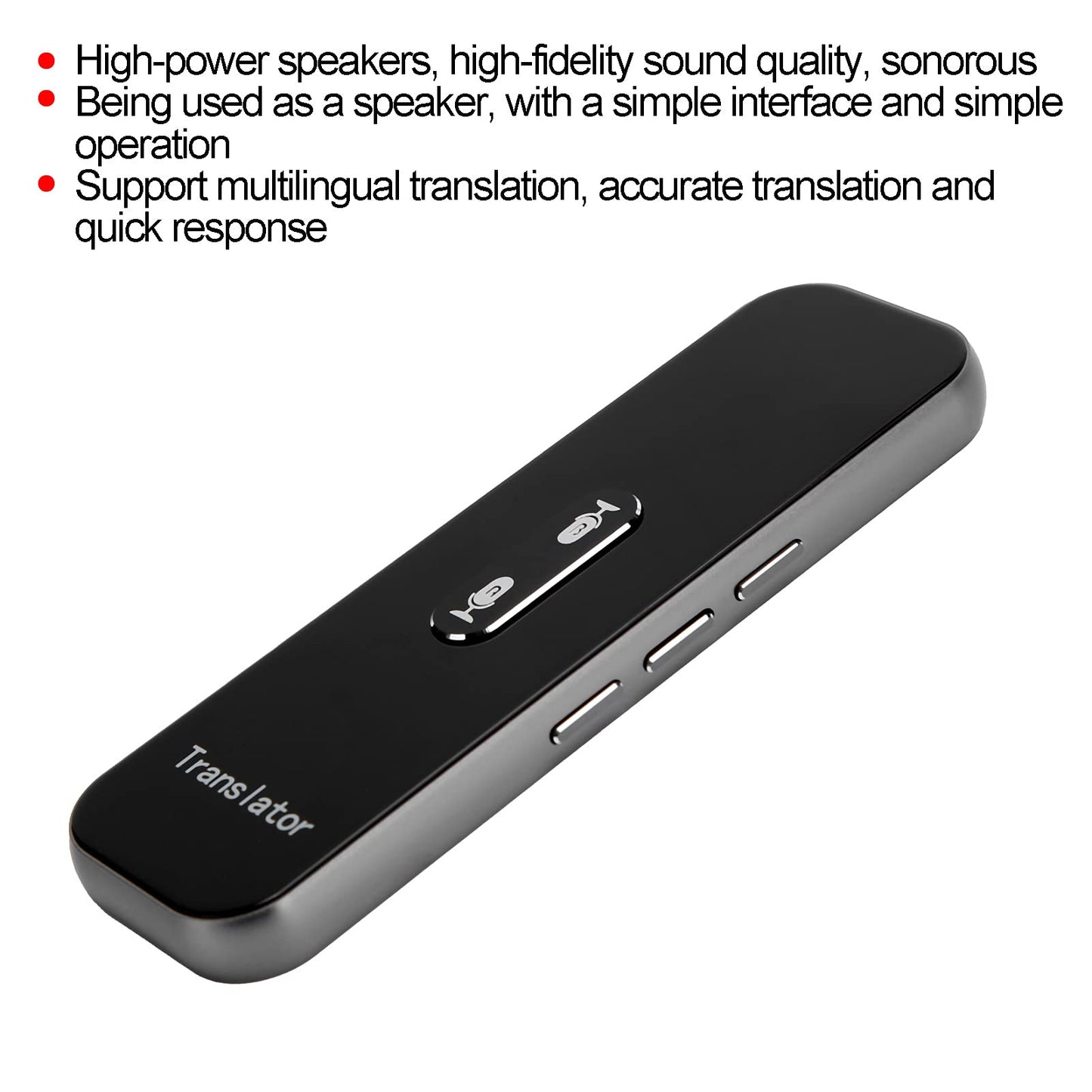 LOCADENCE Language Translator Device, Portable Instant Translator, Translator Intelligent Voice Bt Translator for Travel Business Learning (Black Gray)