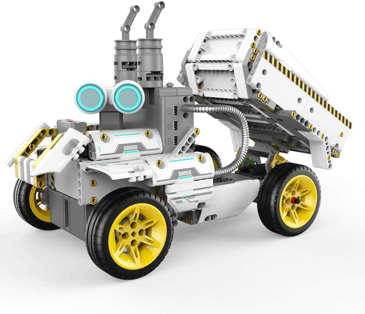 UBTECH JRA0203 JIMU Robot BuilderBots Series: Overdrive Kit/App-Enabled Building and Coding STEM Learning Kit (410 Parts and Connectors), Yellow