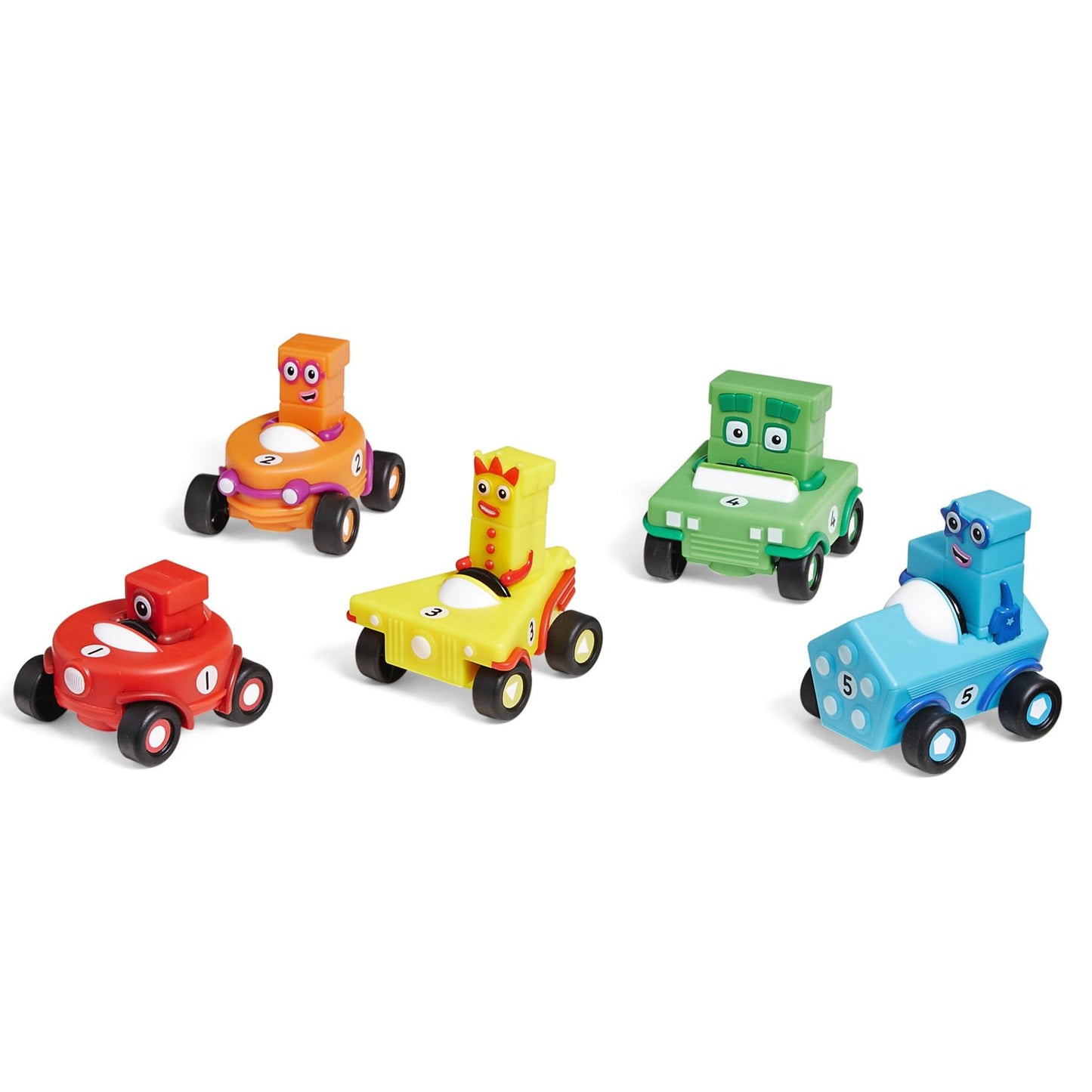 hand2mind Numberblocks Mini Vehicles, Race Car Toys, Toy Vehicle Playsets, Play Figure Playsets, Small Figurines for Kids, Number Toys, Counting Toys, Math Toys for Kids 3-5, Birthday Gifts for Kids