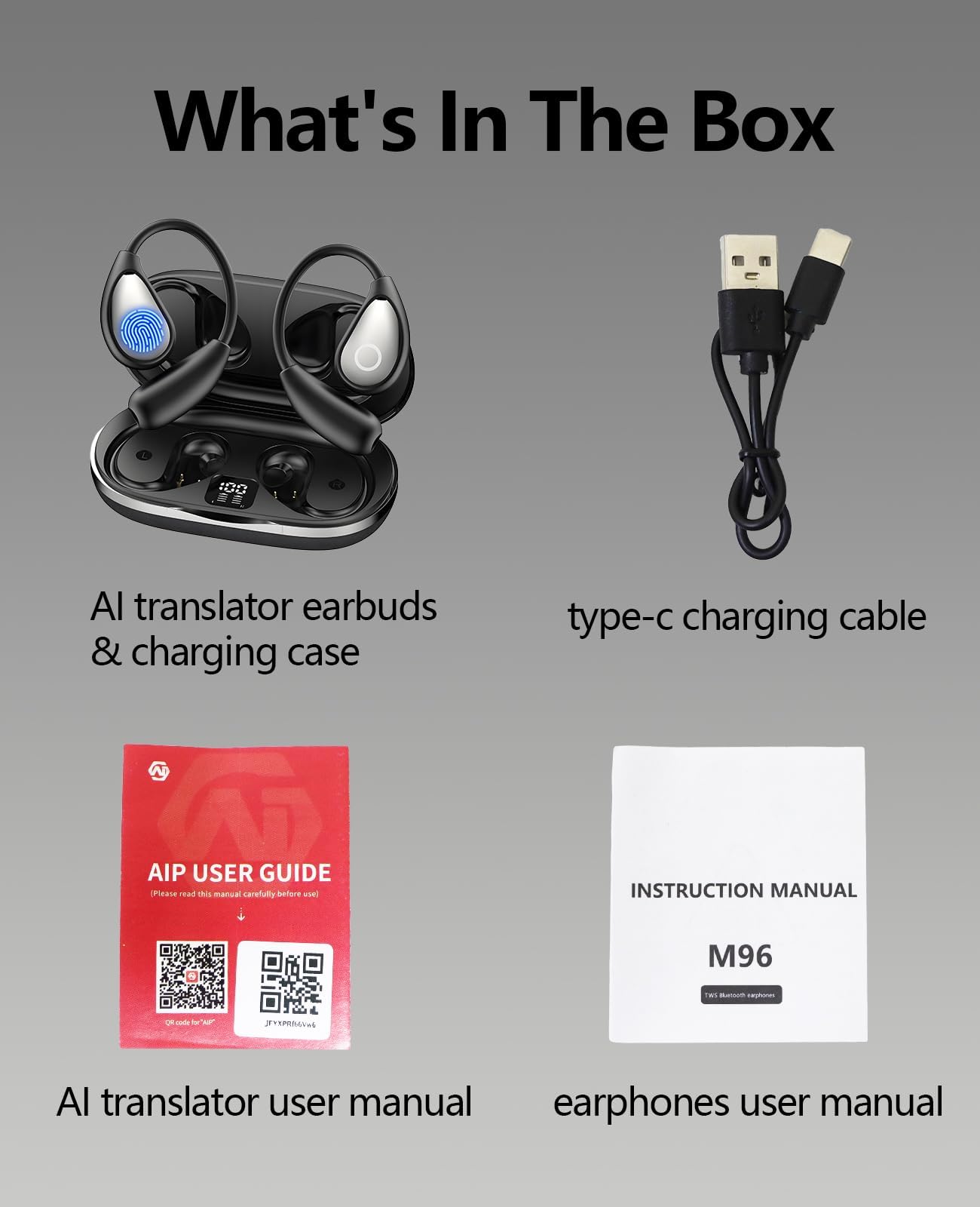 AI Real-Time Translation Earbuds, 144 Languages & Accents, 0.5s Fast Response, 98% Accuracy Language Translator Device for Travel, Business & Learning, Wireless Bluetooth Translator Headset