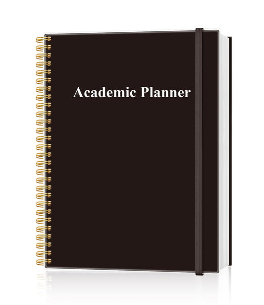 Academic Planner for 2026-2027 or Anytime - Undated Weekly Student Planner For Homeschool, High School, College & Nursing Students, 200 Pages, 8.5" x 11", Black