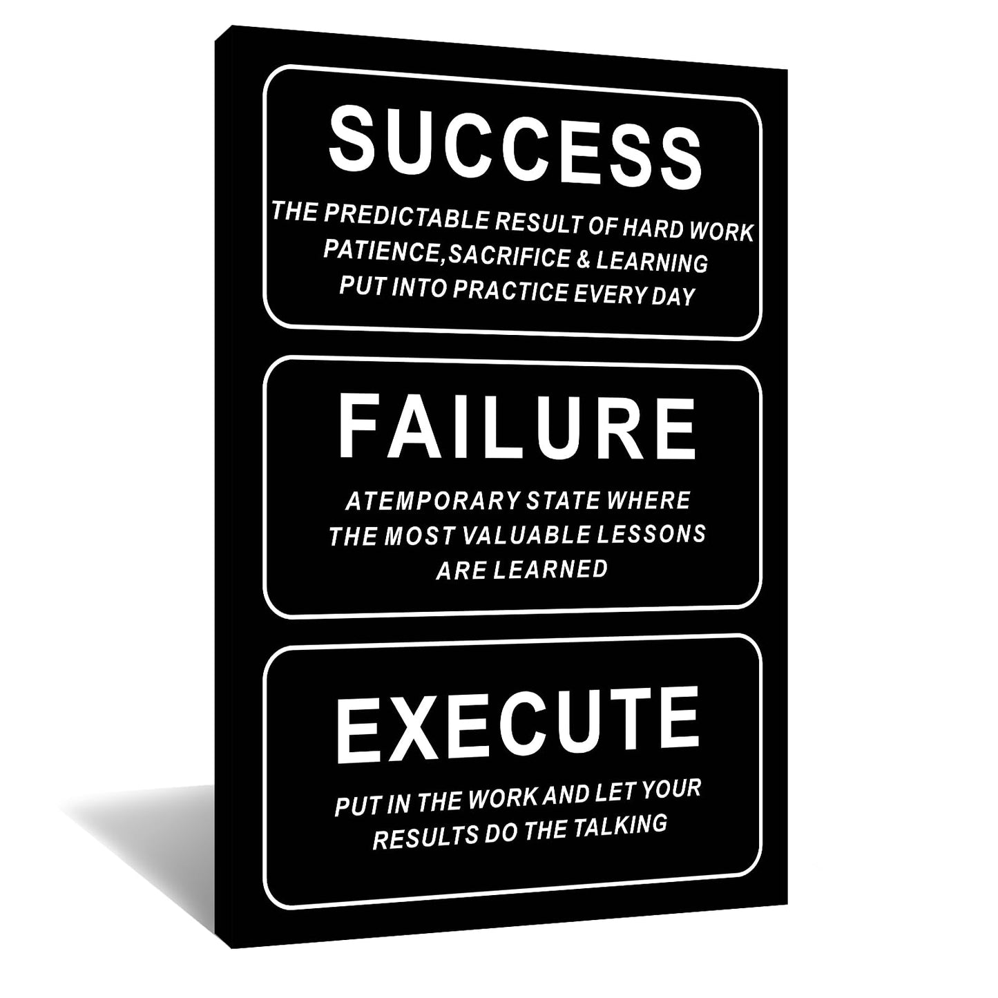 Success Motivational Wall Decor Inspirational Entrepreneurs Quotes Canvas Print Positive Affirmation Poster Painting Artwork for Modern Home Bedroom Living Room Office Ready To Hang [12''W x 18''H]