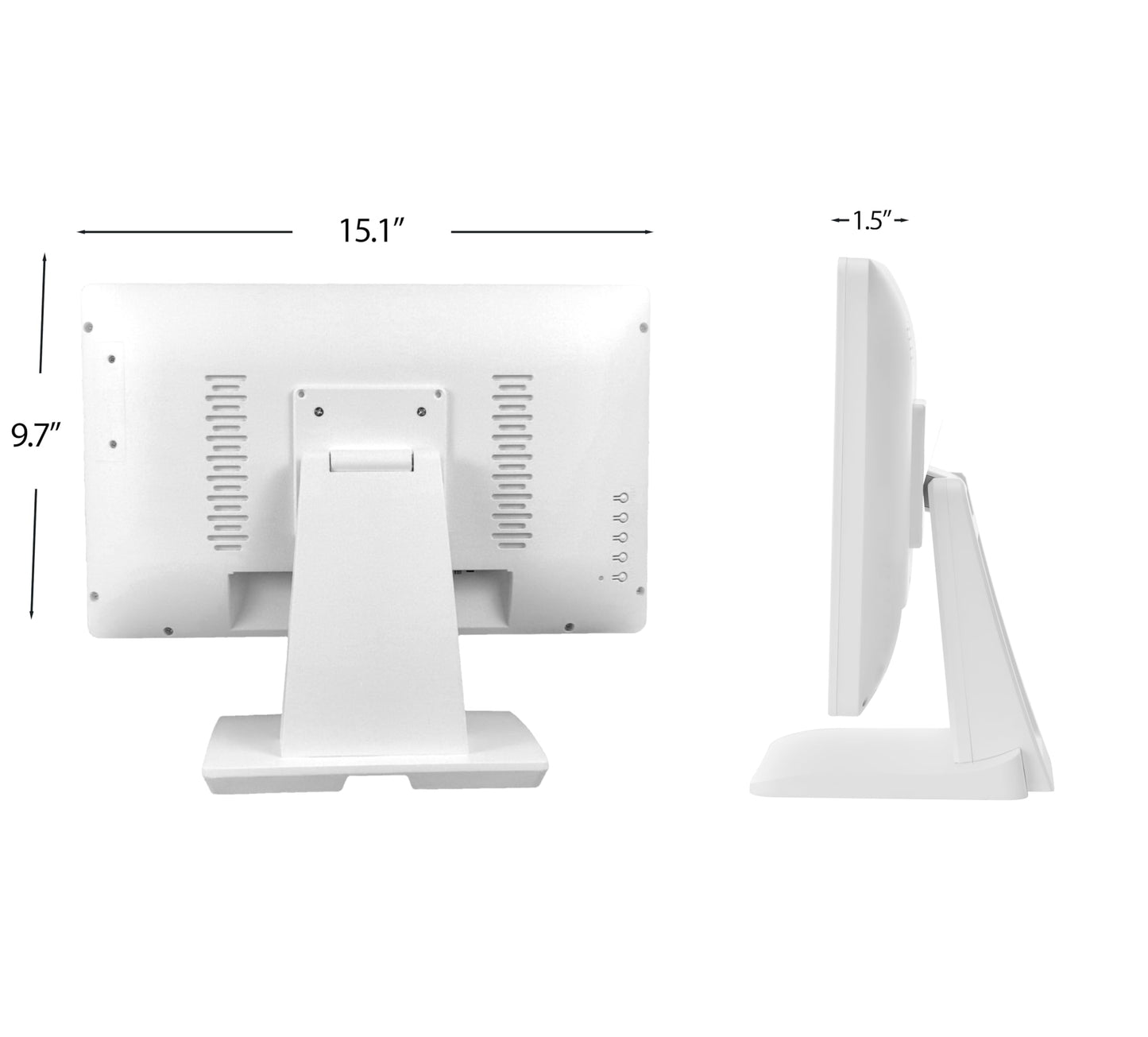 Commercial Grade 17.3 Inch 1920 x 1080 FHD Touchscreen POS Monitor, 10 Points Touch HDMI VGA, Waterproof Dustproof Screen, Indusitrial, Office, Retail, Gym, Warehouse (White)