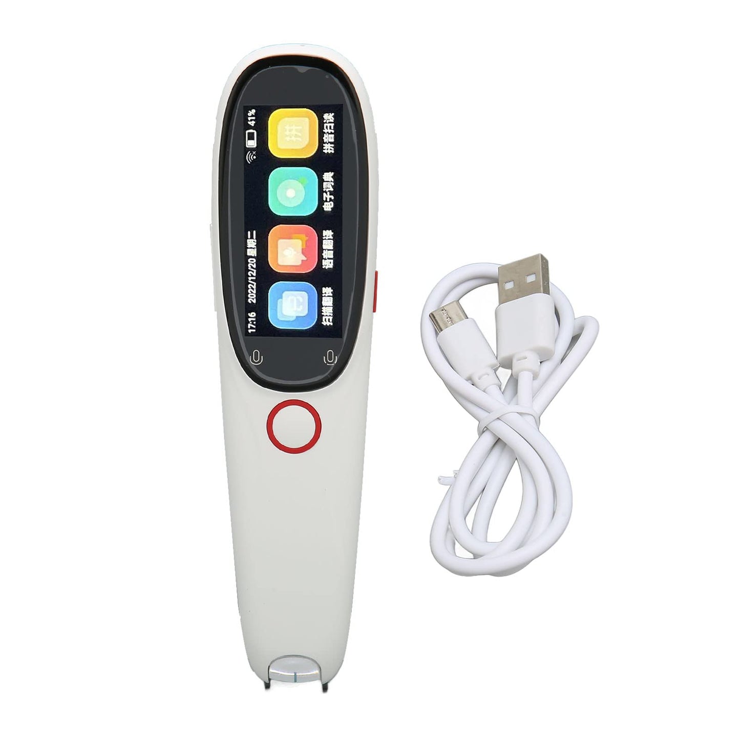 Translator Pen, OCR Scanning Device with 3 Inch Screen, 134 Language Translation, Voice Translator for Learning Speech and Travel, White