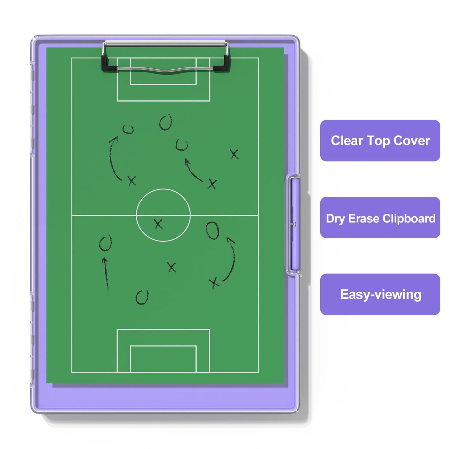 Hongri Clipboard with Storage, Purple 8.5 x 11 Folder Nursing Side Opening, Heavy Duty with Dual Compartment, Smooth Writing for Teachers, Classroom, Size 13.3 x 9.4 x 1.5 in, Office & School Supplies