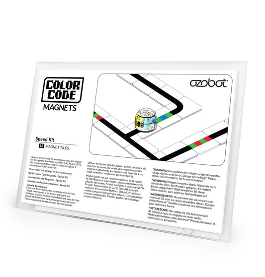 Ozobot Color Code Magnets Speed Kit, Interactive Coding Learning Tool for Kids Ages 3+, Enhances Logic & Problem Solving Skills, 18 Tiles, Evo & Color Codes Magnets Base Kit Required Not Included