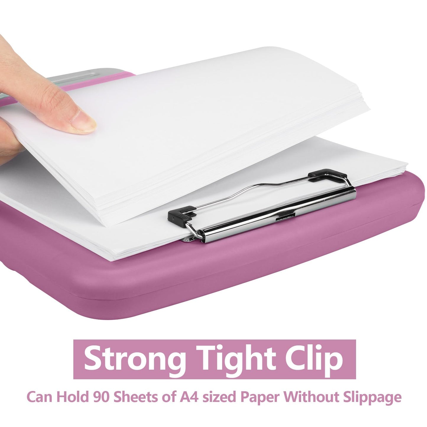 SFLHHDM Purple Clipboard with Storage, Clip Boards 8.5x11, Plastic Clipboard with Pen Holder, Teacher Clip Board, Clipboards Organizer for Women Teachers Work, School & Office Supplies