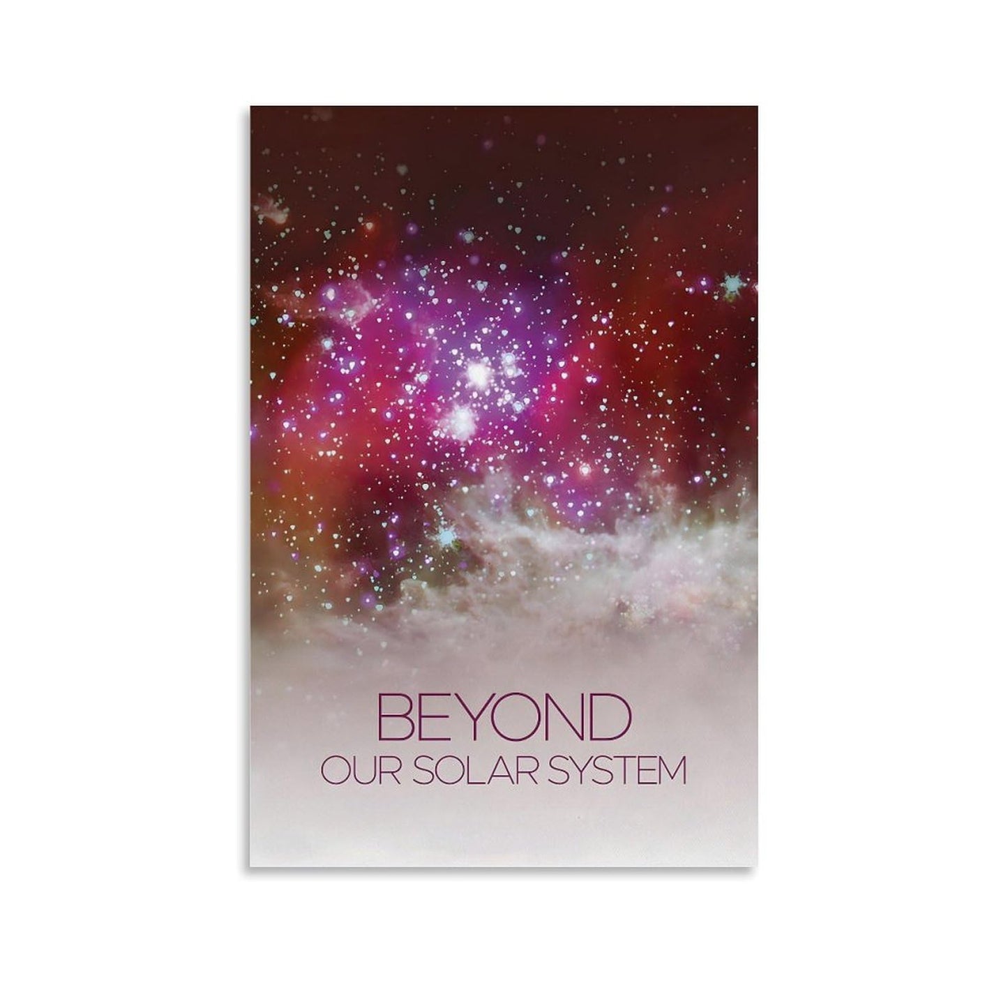 XIAOLOUTINYU Nebula Canvas Wall Art 16x24 Inch Unframed – Deep Space Galaxy Rolled Poster, Astronomy Print for Classroom, Kids Room STEM Decor, Space Science Gift for Students & Teachers