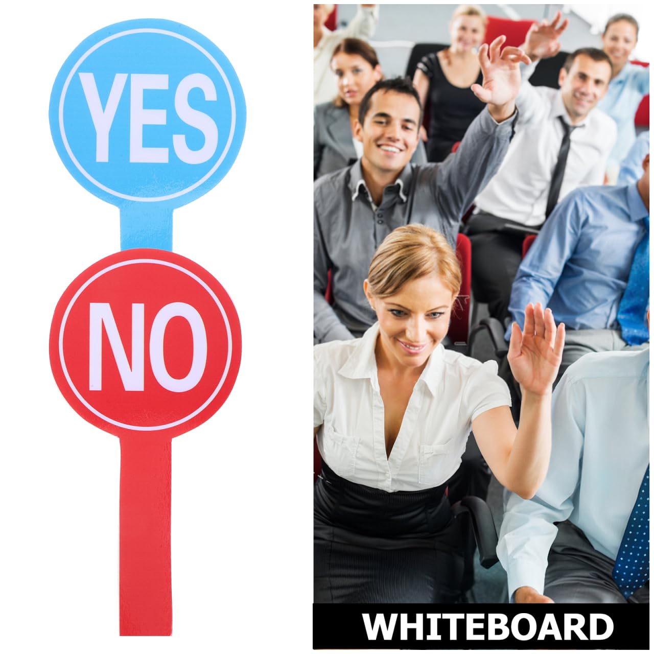 ERINGOGO 4pcs Hand Holding Score Board Auction Voting Supply Dry Erase Signs Voting Board Yes or No Paddles Classroom Supplies Yes Paddles for Classroom Competitions and Events 30X15CM