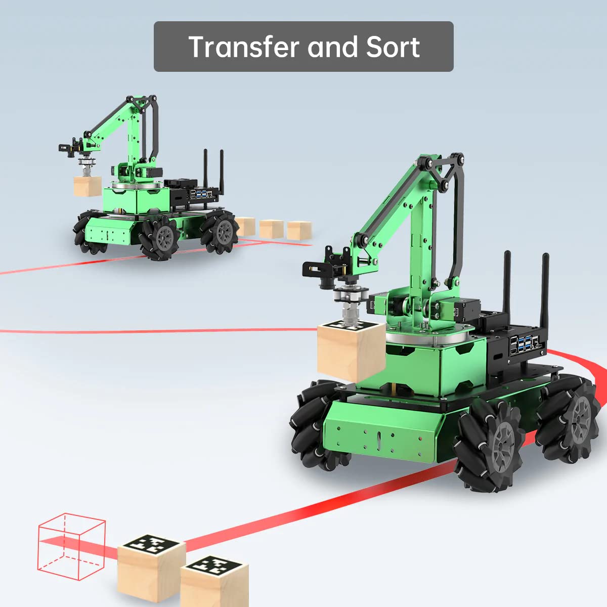 HIWONDER JetMax Pro AI Vision Robot Am Jetson Nano Robot Mecanum Wheel Kit ROS Open Source with Detailed tutorials and Source Codes