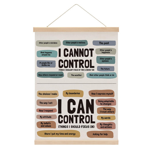 Inspirational Boho Poster Hanger, Therapy Office Decor Calm Corner Items, Growth Mindset Educational Posters Wall Art Wall Hanging Banner Home Calming Corner Counseling Psychologist Office Decor