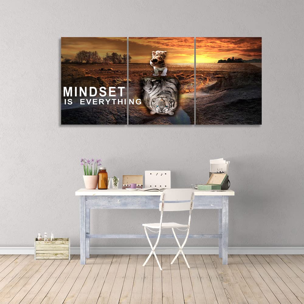 Inspirational Wall Art Canvas Wall Art Motivational Framed Wall Art Pictures Poster Prints Painting Office Wall Decorations for Bedroom Living Room Home Decor (36" W x 16" H)