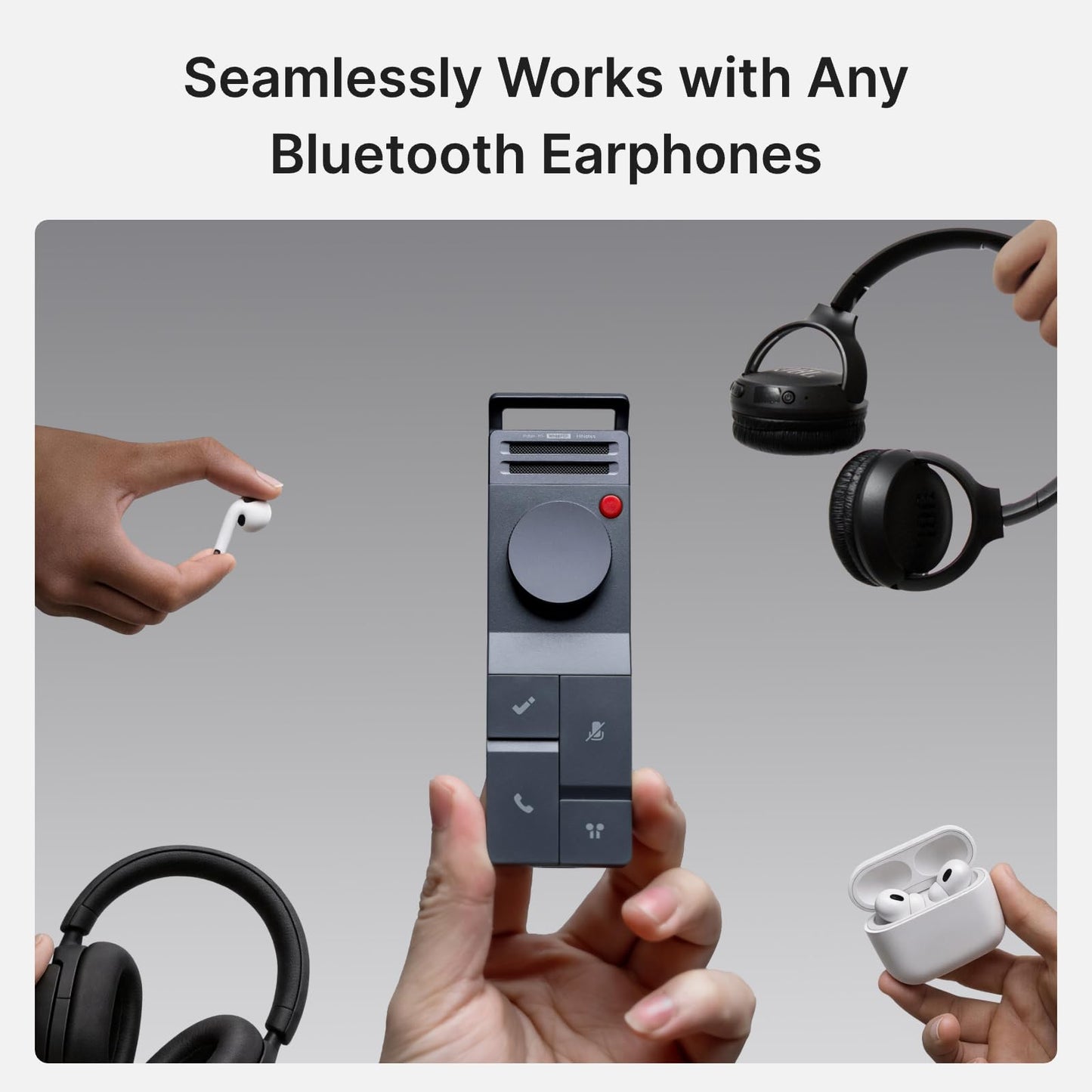 HiDock P1 AI Voice Recorder: Smart Voice Recorder Work with Bluetooth Earbuds Portable Digital Recording Device BlueCatch Tech Meeting Transcription Summary Playback HiNotes Control 64GB(Space Gray)