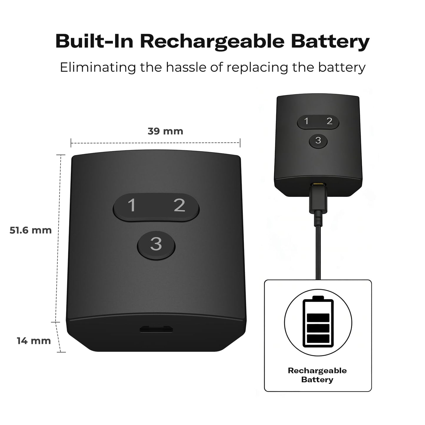 THIRDREALITY Smart Button ZB2,ZigBee Hub Required,3 Wireless Button,Remote Control,Compatible with Home Assistant,SmartThings (2015/2018),Aeotec,Homey Bridge,Homey Pro,Rechargeable Lithium Battery