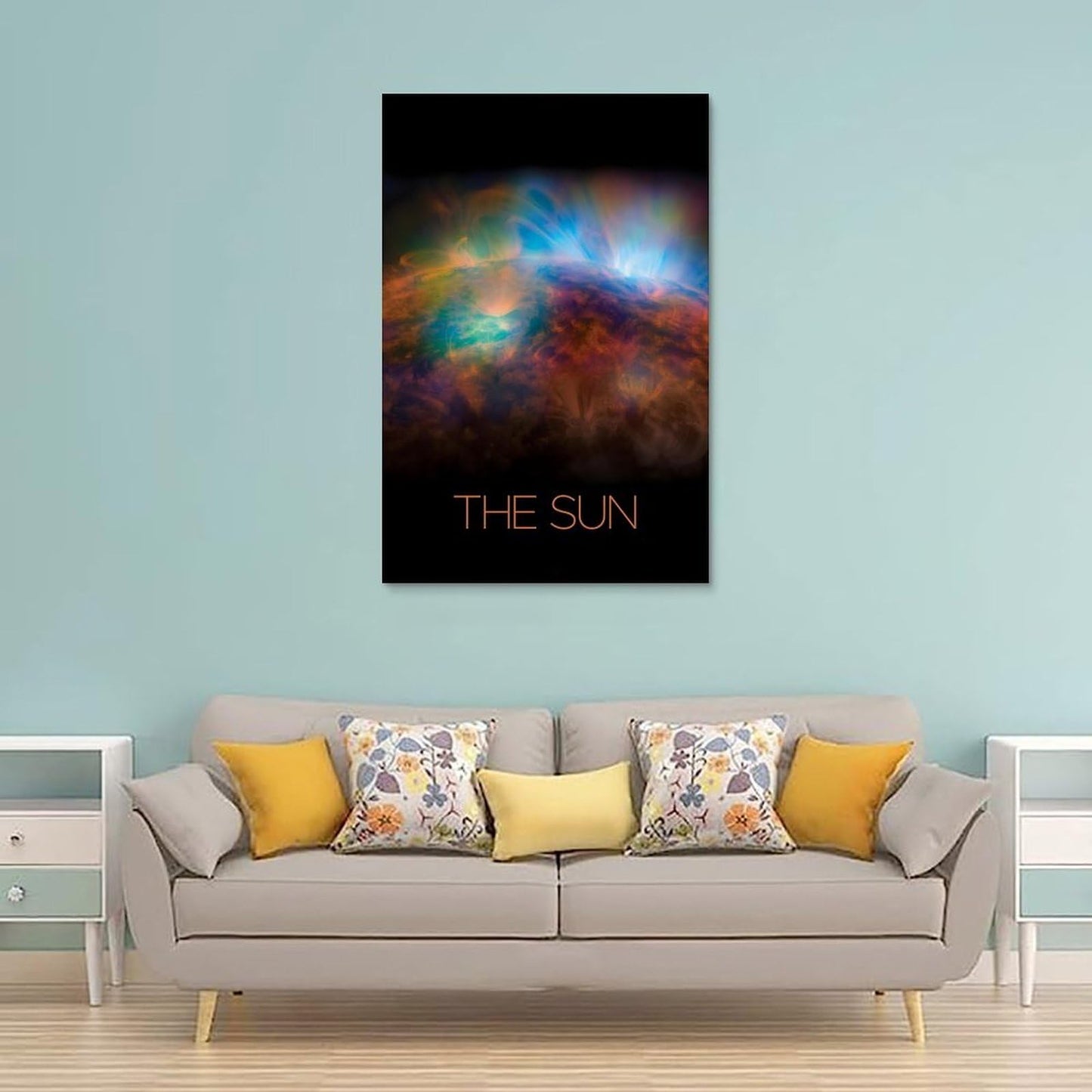 Solar System Canvas Wall Art 16x24 Inch Unframed – Astronomy Poster Print of Our Star, Science Decor for Classroom, Home Office,Gift for Students, Teachers & Space Lovers