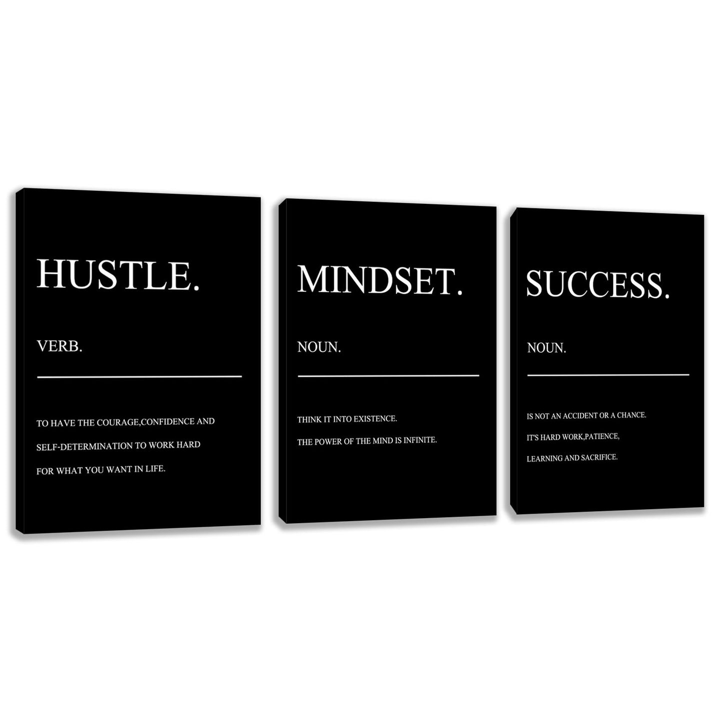 3 Panel Print Canvas Wall Art Motivational Office Wall Decor Painting Inspirational Posters Modern Inspiring Artwork for Home Living Room Bedroom Wall Decor Office Wall Art Ready to Hang - 36"Wx 16"H
