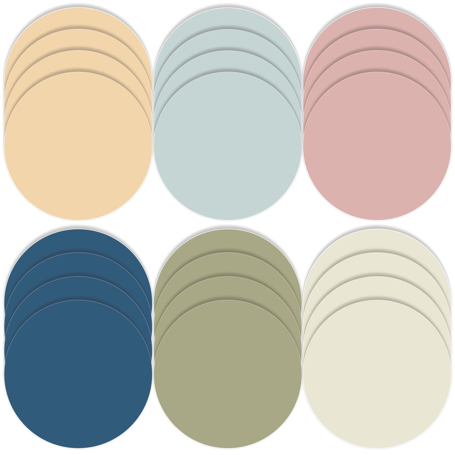 Lincia 24 Pack Colorful Dry Erase Dots Circles Spots for Classroom Table 10.5 Inch Removable Vinyl Desktop Stickers Spots Wall Decals for 100th Day of School Teacher Students Home (Bohemian Colors)