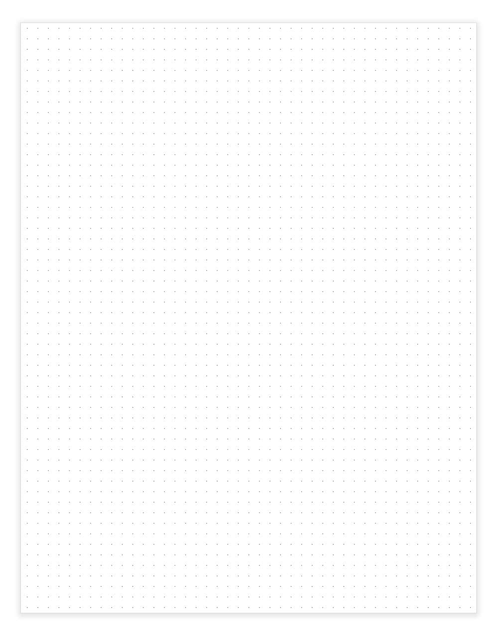 Letter Size Unpunched Dotted Refill Paper, Loose Leaf Filler Paper for Ring Binder/Disc Notebook Planner Inserts, 100gsm Dot Grid White Paper, 100Sheets/200Pages, 8.5'' x 11''