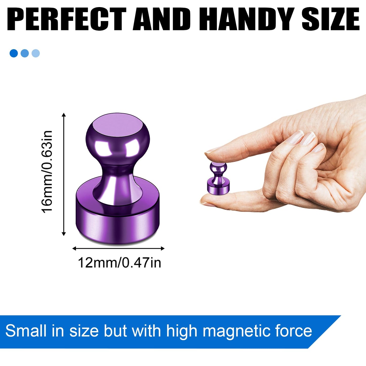 LOVIMAG Fridge Magnets 20Pcs Refrigerator Whiteboard Small Strong Magnet Classroom Kitchen Accessories Decorative Locker Set Decor Must Haves Office Calendar Refrigerador Magnetic Cute Crafts Purple