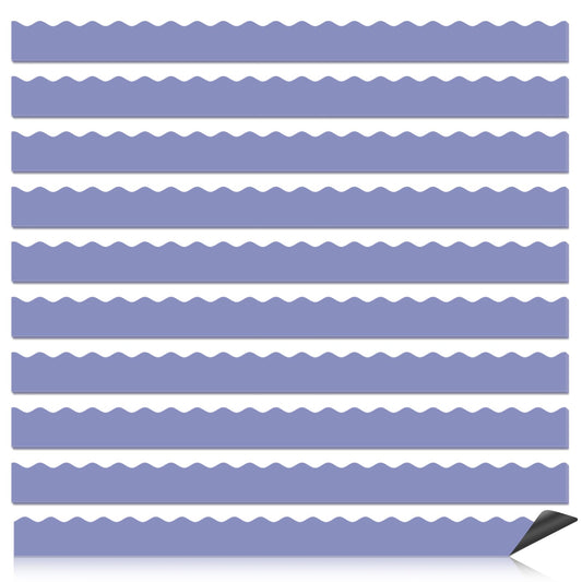 30 Pcs Magnetic Borders for Classroom Whiteboard - Purple Magnetic Bulletin Board Border Set - Scalloped Chalkboard Border Strips for Teachers, Parents, DIY Home,School & Office Decoration