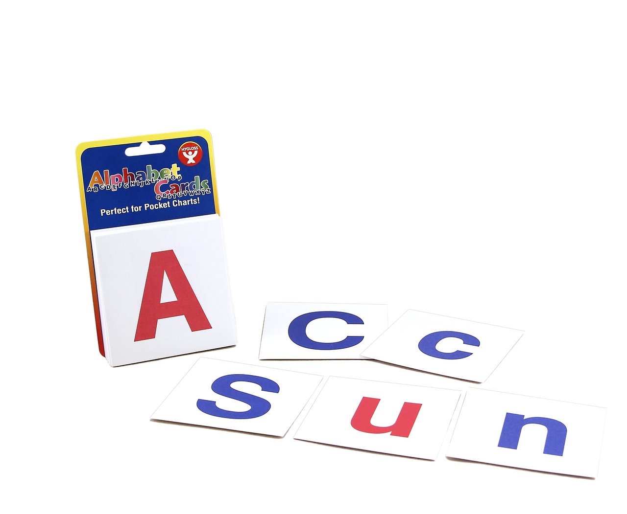 Hygloss 60-Pk Alphabet Flashcards – Uppercase and Lowercase Letters 3-Inch White Cards – Literacy Learning Card Kit