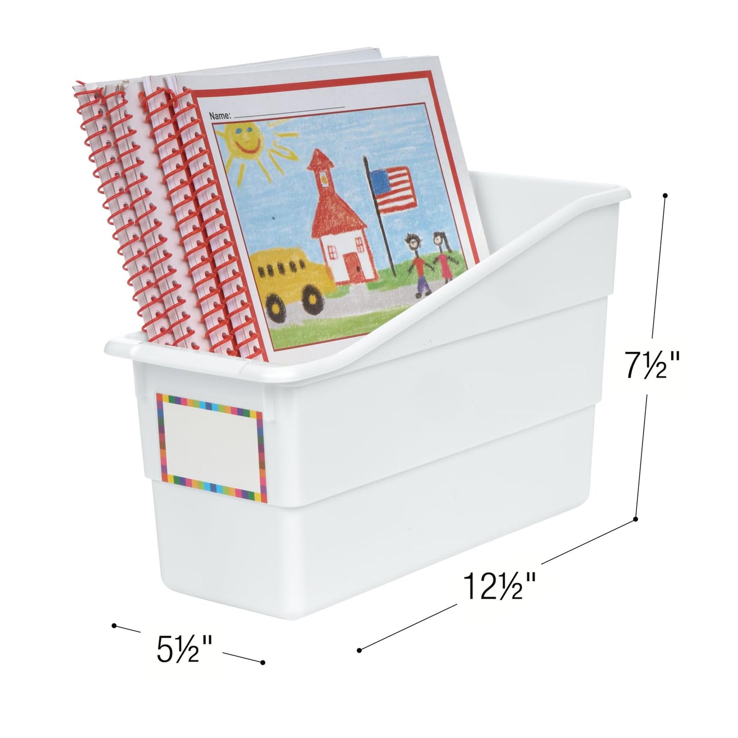 Really Good Stuff Durable Book & Binder Holders - 6 Pack - White