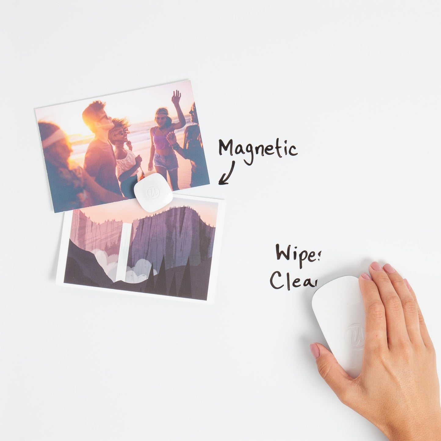 U Brands Contempo Magnetic Small Whiteboard, 8.5” x 11”, White Modern Frame, Mini White Board for Students, Fridge and Locker Dry Erase Board, Includes Marker & Magnet