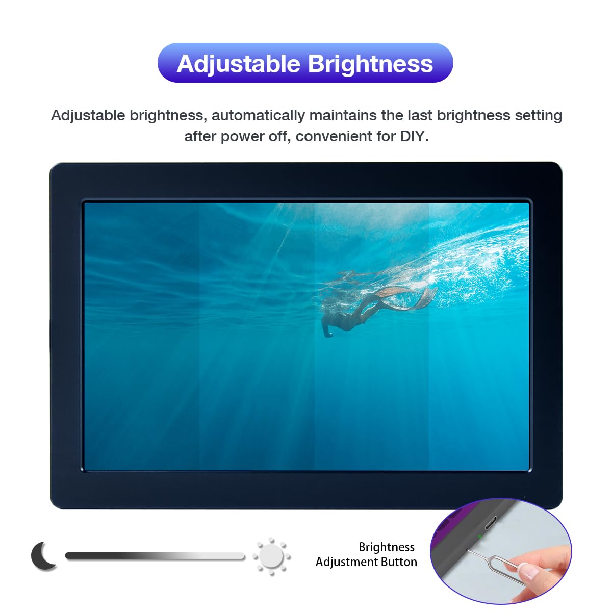 Hosyond 5 Inches USB C Mini Monitor 1024x600 IPS LCD Screen Type C Secondary Screen Display for PC Laptop Windows