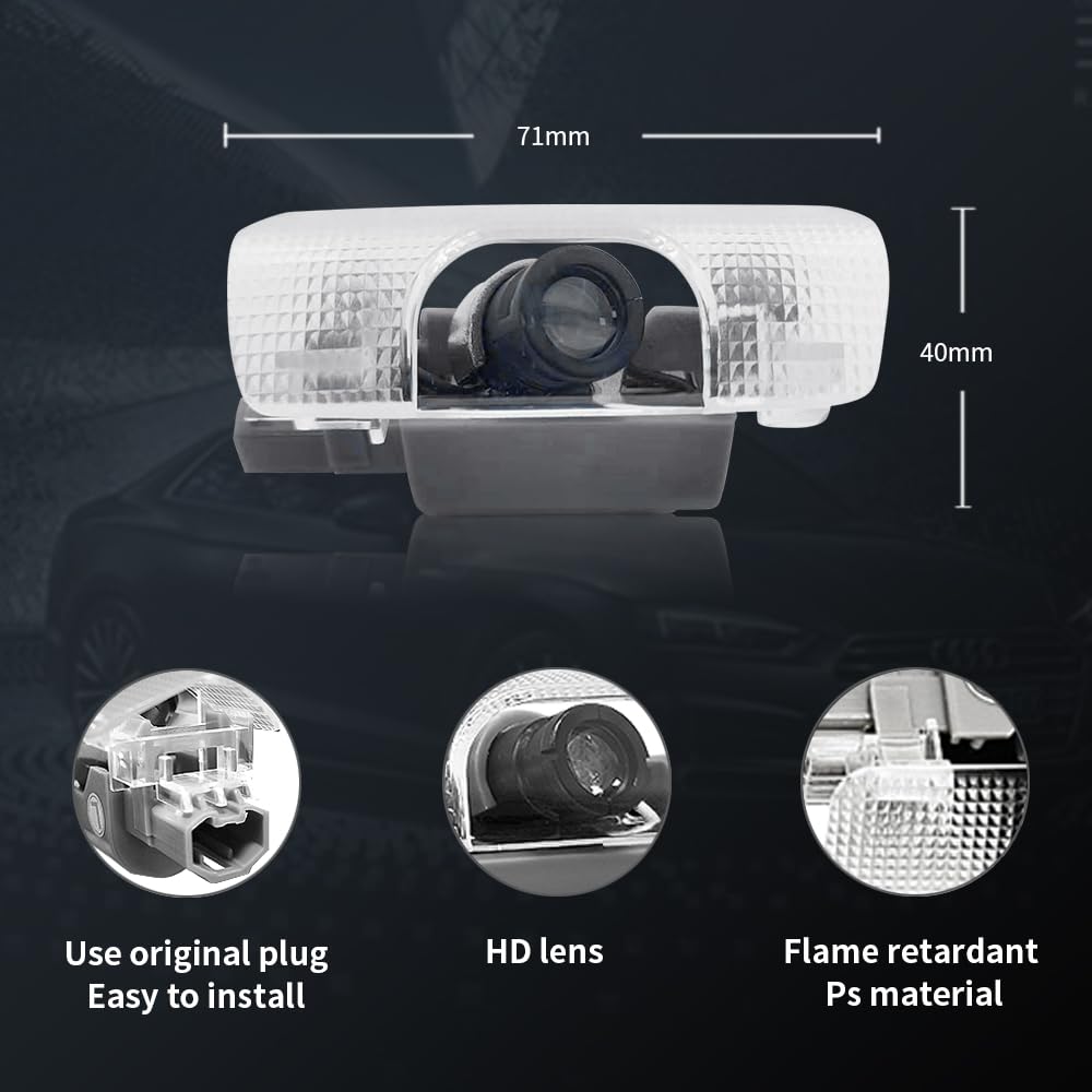 akarin 2 PCS LED Car Door Logo Lights Projector Lamp for Sienna 2021-present ABS Material for Sienna 2021-present-02