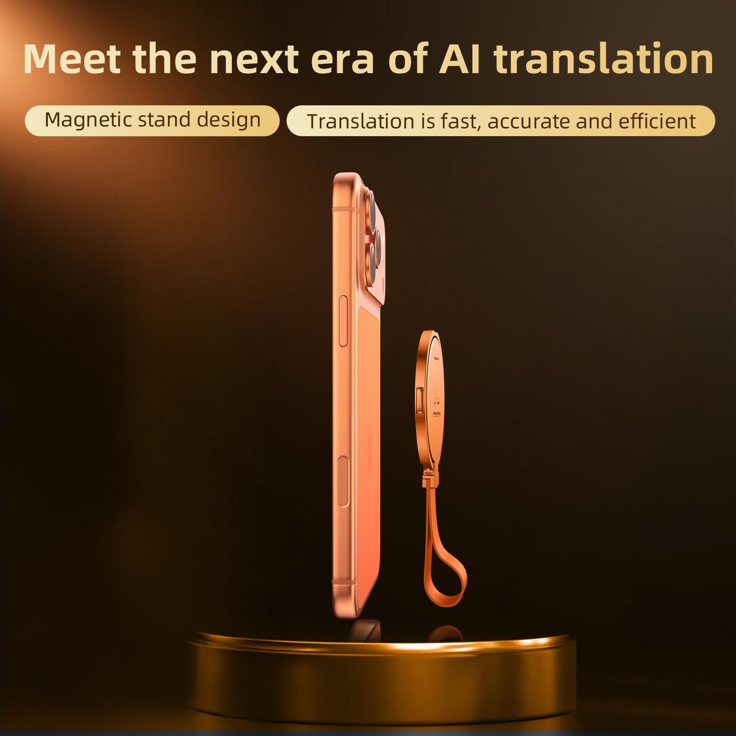 KECHOXAI AI Translator Device 146 Languages, Real-Time Voice Translator with Magnetic Stand, Offline Translation, Photo & Text Translator, Portable Language Translator for Travel