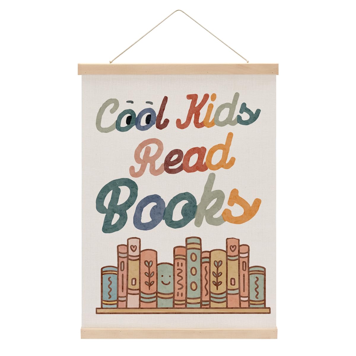 Reading Poster Hanger, Reading Nook Library Decor Wall Decor, Book Lovers Gifts, Educational Posters Wall Art Wall Hanging Banner Farmhouse Classroom Bedroom Reading Room Apartment Home Decor