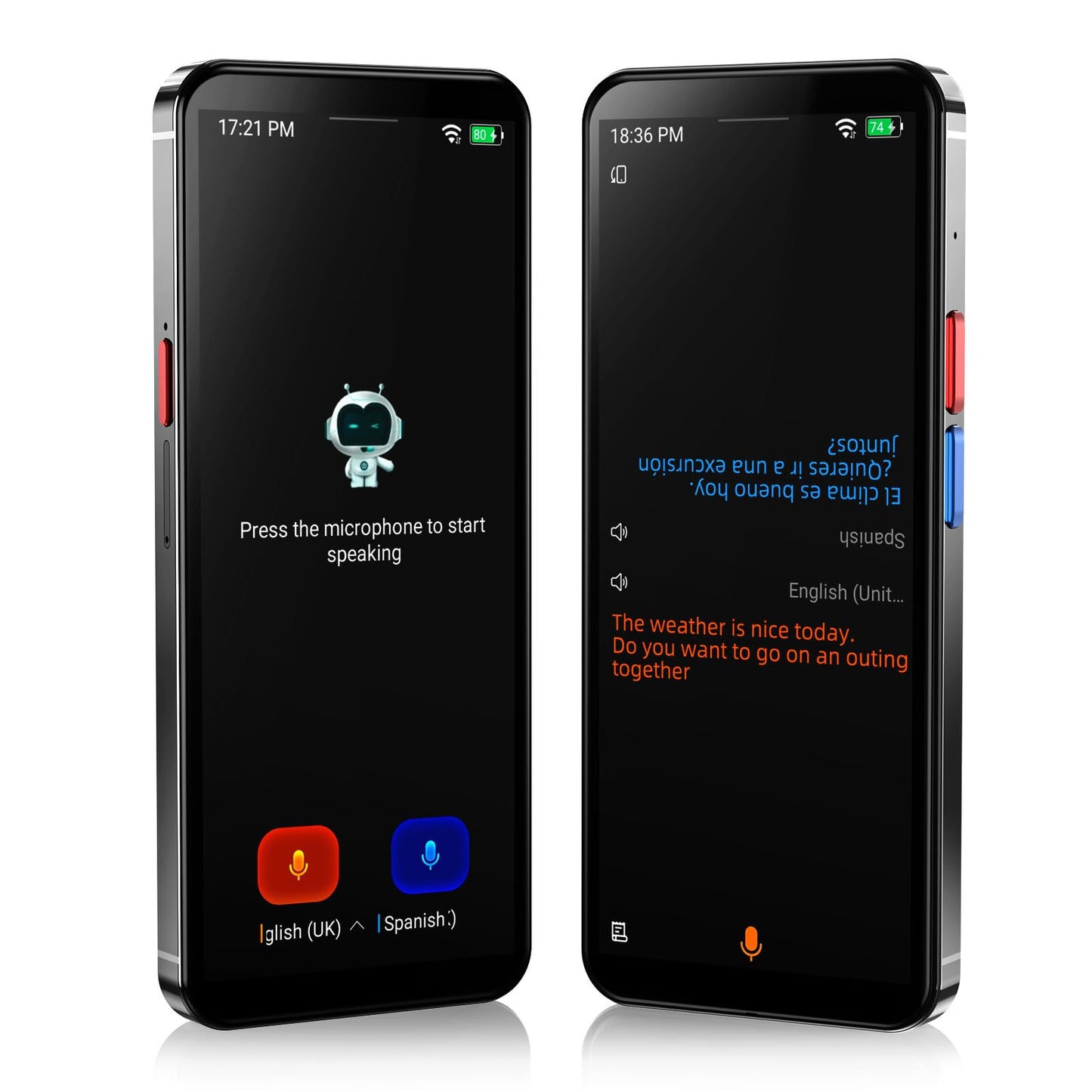 Language Translator Device, Upgraded 5.5" High-end Metal Frame Ai Translator No WiFi Needed, Support 150 Languages, Two Way Real-Time Voice Offline Recording Translator Device for Business Travel