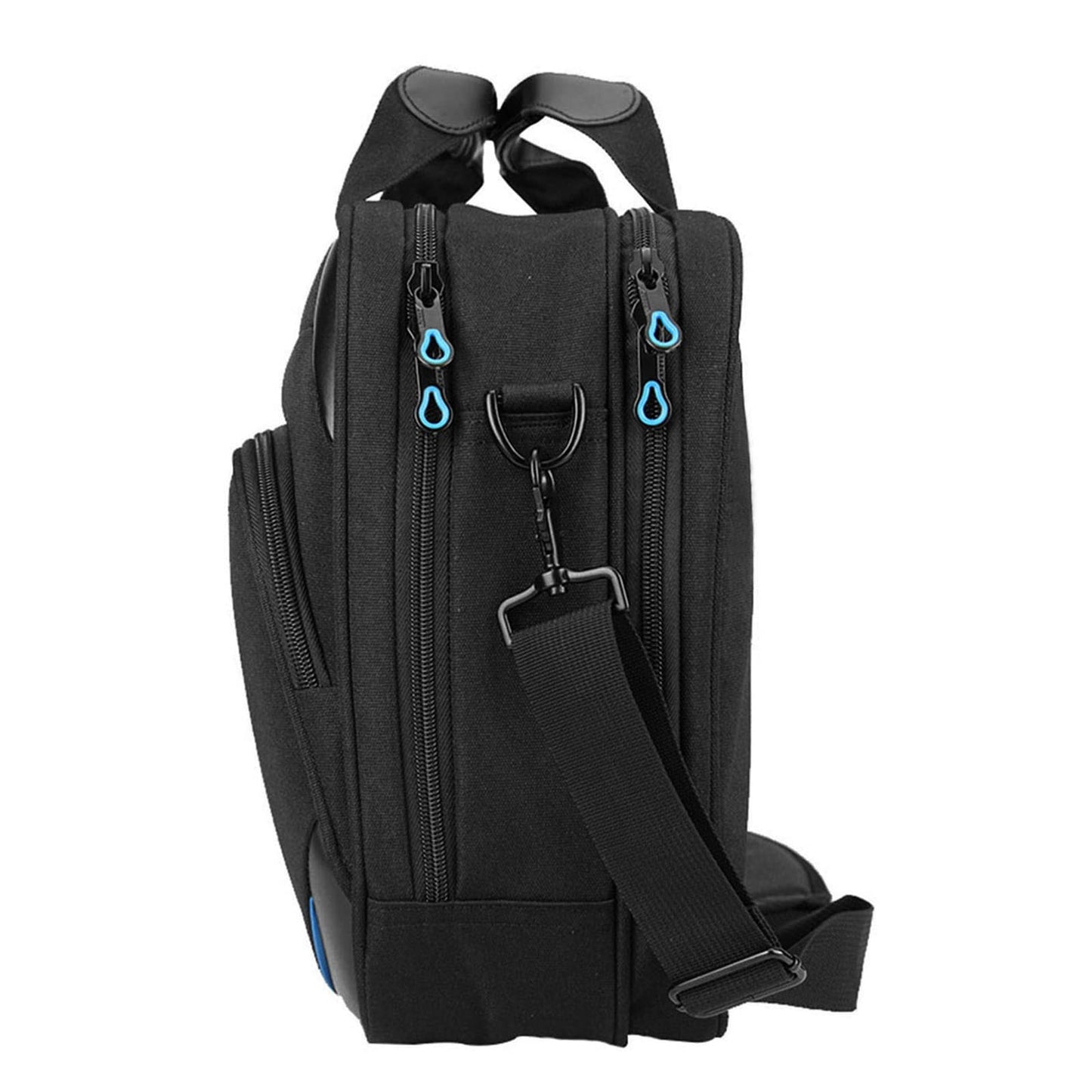 KROSER Laptop Bag 15.6 Inch Briefcase Messenger Bag Water Repellent Computer Case Shoulder Bag Durable Tablet Sleeve for Business/College/Women/Men - Black/Blue