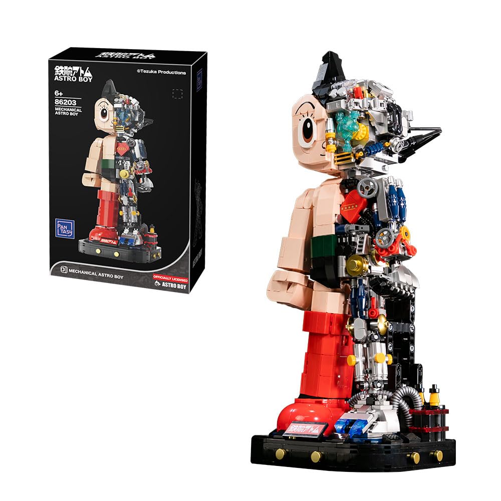 PANTASY Astro Boy Building Set Mechanical Clear Ver – Official Licensed Classic Anime Figure Brick Model, Collectible Robot Display Toy for Adults and Fans, Creative Construction Kit