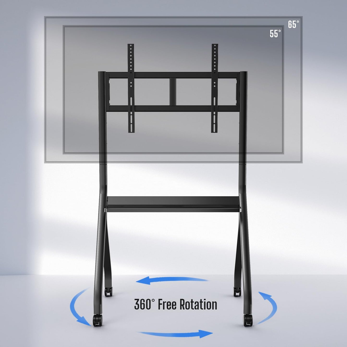 JASZDOT 55''-65'' Smart Board Stand, 4K UHD Interactive Touchscreen Whiteboard, Android 14 Wireless Smartboard for Classroom Home Office Studio