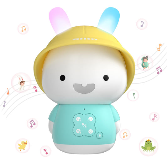 alilo Bunny Kids Music Player, Storytelling Toys for Toddler 1-3-5,Infant Baby Boy Girl Gifts Pre-Loaded 30 Stories/48 Nursery Rhymes/12 Soothing Music,with Nightlight,Bluetooth,Record Function