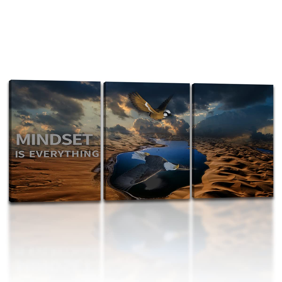 3 Panels Inspirational Canvas Poster Motivational Wall Art Inspirational Wall Art Entrepreneur Quotes Artwork Painting Picture for Framed Home Decoration Living Room office bedroom 36''W x 16''H