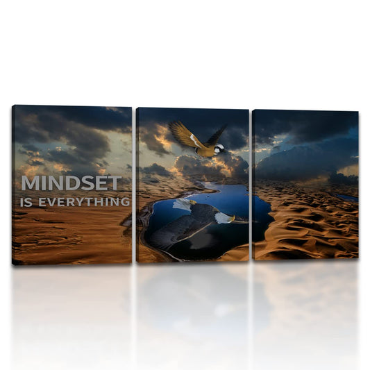 3 Panels Inspirational Canvas Poster Motivational Wall Art Inspirational Wall Art Entrepreneur Quotes Artwork Painting Picture for Framed Home Decoration Living Room office bedroom 36''W x 16''H