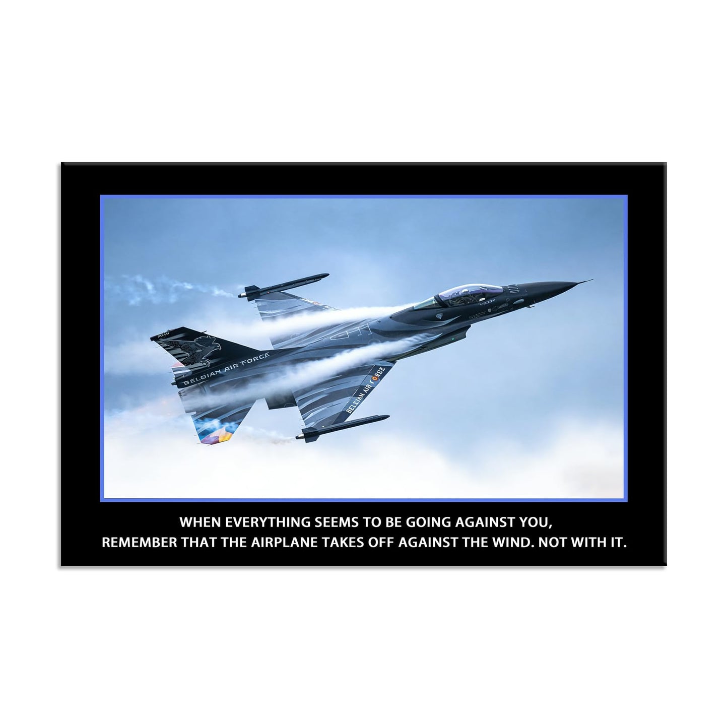 Motivational Canvas Wall Art for Gym Office Airplane Quote Inspirational Positive Success Poster Inspiration Canvas Painting Prints Wall for Living Room Home Decor Framed Artwork [12''W x 18''H]