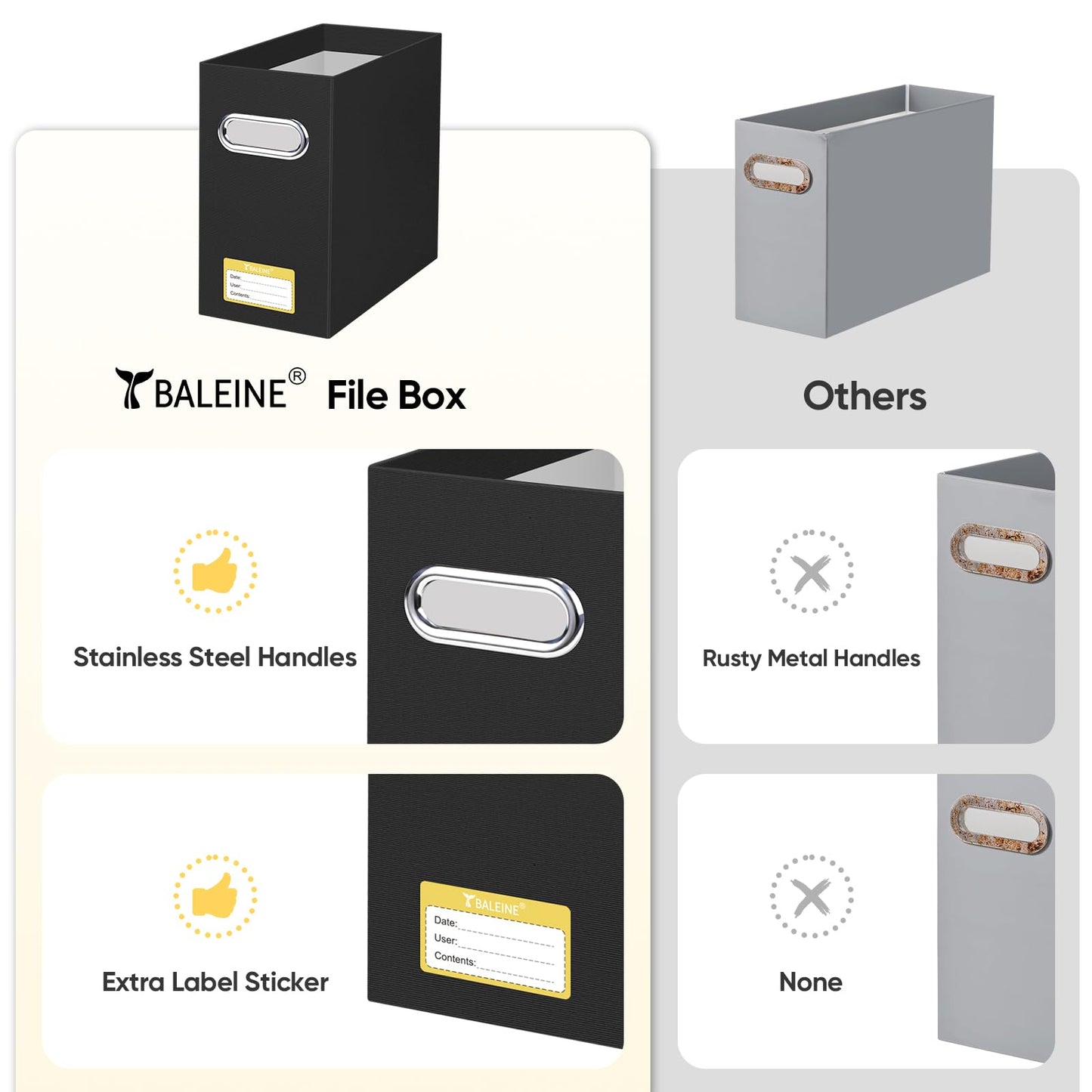 BALEINE Fireproof Ducument Bag + File Organizer 2 Pack