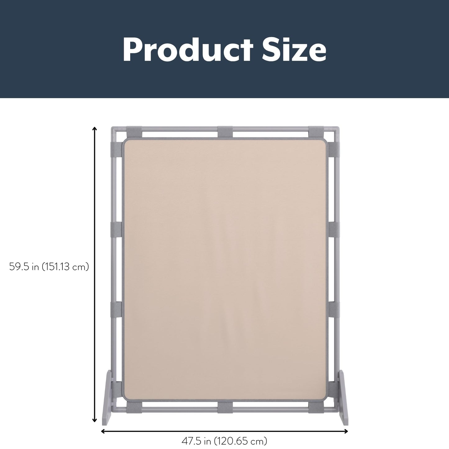 Children's Factory Big Screen PlayPanel, Kids Room Divider, Classroom Privacy Screen, Cantilever Feet Included, Sand