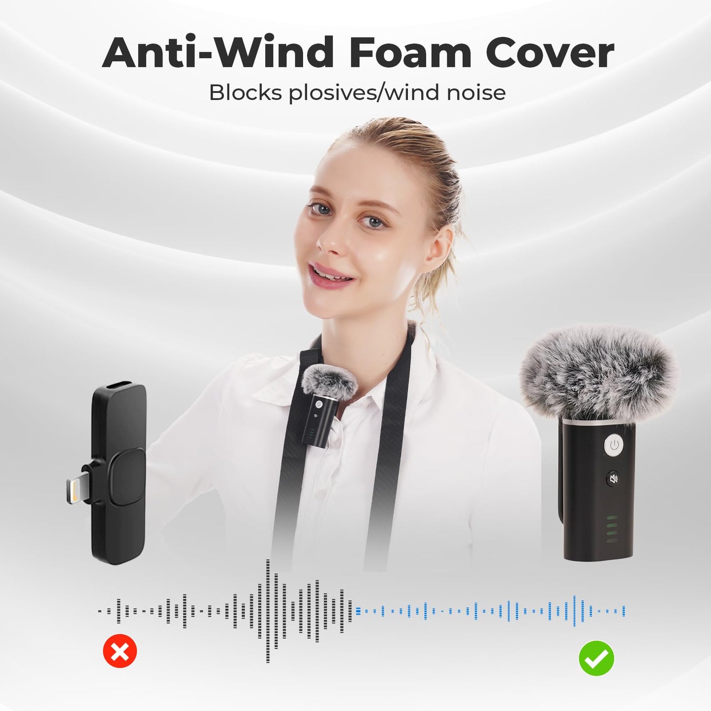 WinBridge Wireless Voice Amplifier with Bluetooth Lapel Microphone for Teaching, Classroom Lecturing, ABS 49ft, 12-15H Portable Personal Mini Amp Lavalier Mic Speaker for Teachers - WB006