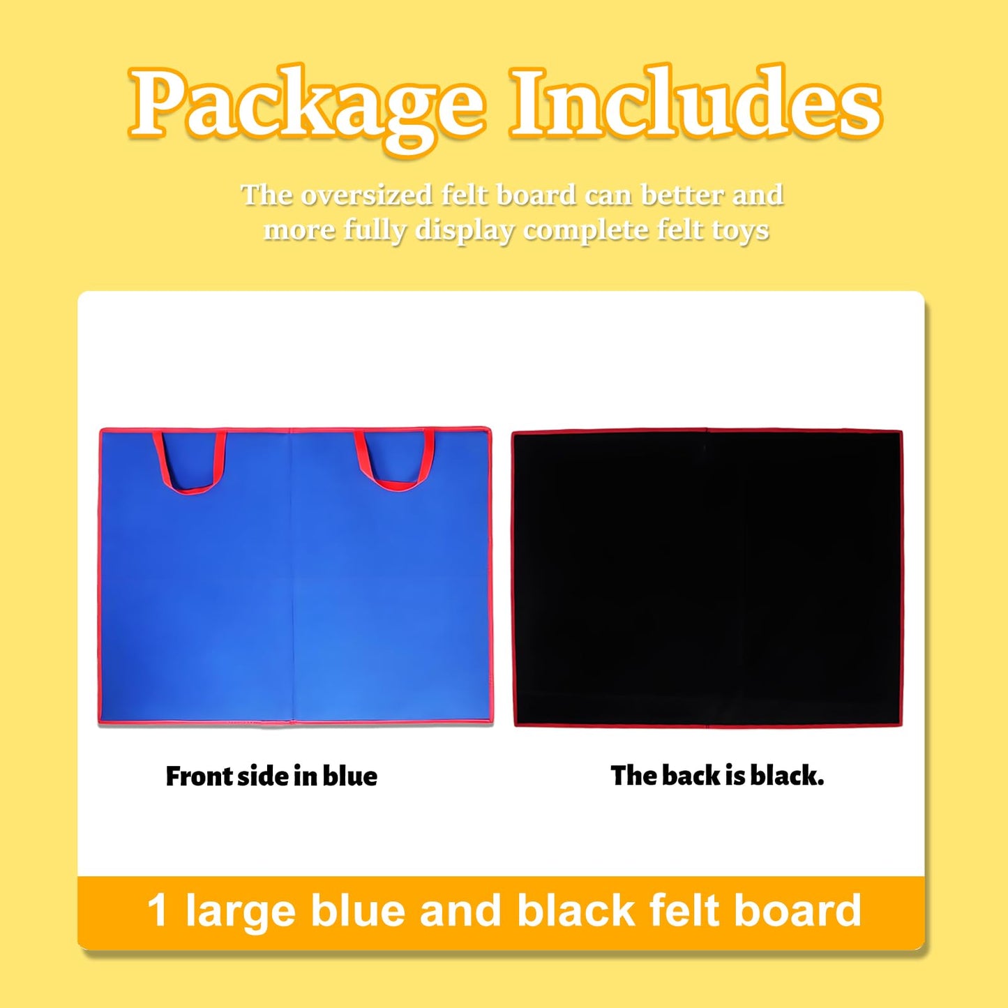 Ai fsem Large Felt Flannel Board Portable Double-Sided Foldable Felt Story Boards for Toddlers Storytelling Learning Activities Teacher Supplies