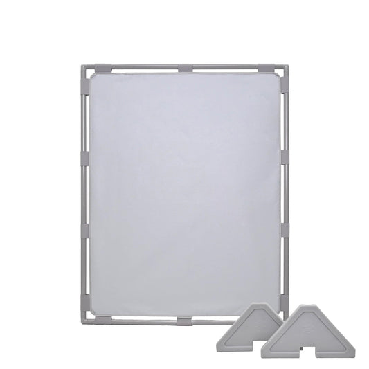 Children's Factory Big Screen PlayPanel, Kids Room Divider, Classroom Privacy Screen, Cantilever Feet Included, Fog Blue