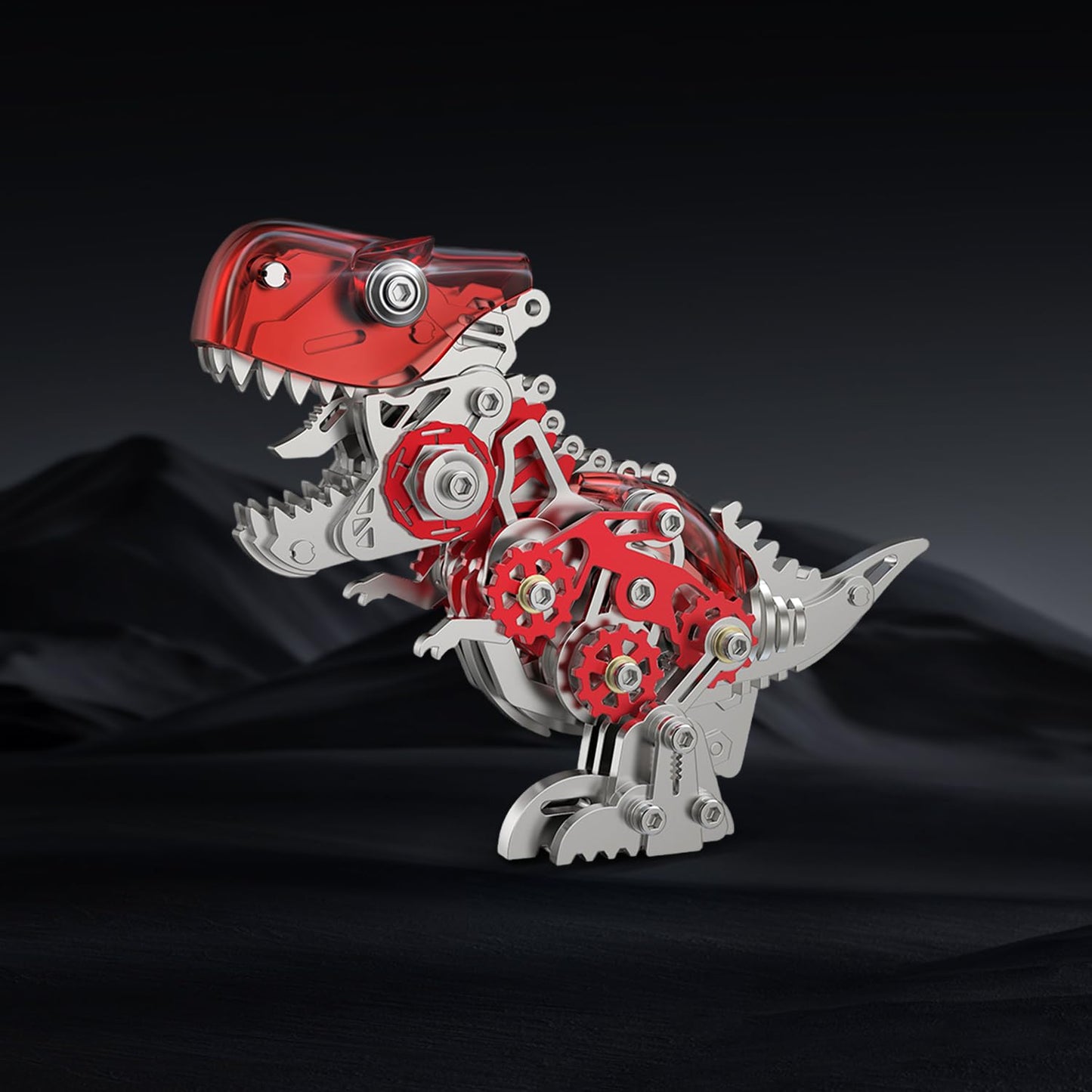 3D Metal Puzzles for Adults,3D Metal Model Kits Mechanical Dinosaur Model Tyrannosaurus Rex,Steel 3D Puzzles Stainless Steel Ornaments for Adults Home Decor Art Craft Gifts Toys.
